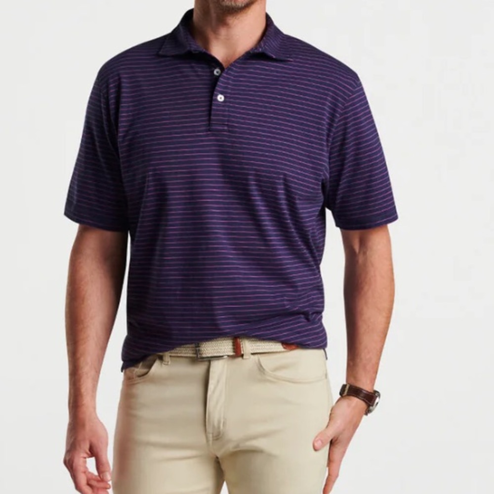 Peter Millar Pilot Mill Cedar Stripe Polo NWT - Picture 3 of 10